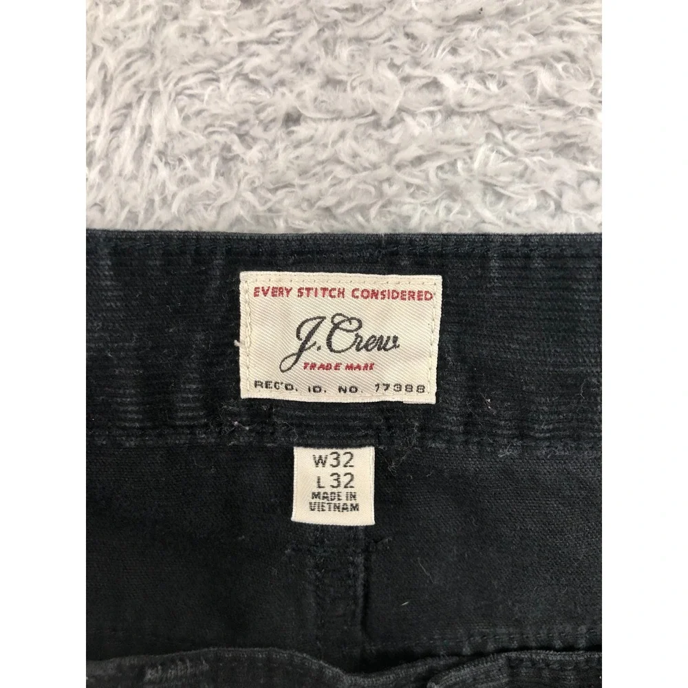 J.Crew Corduroy Pants Mens 32x32 Black 484 Slim Fit